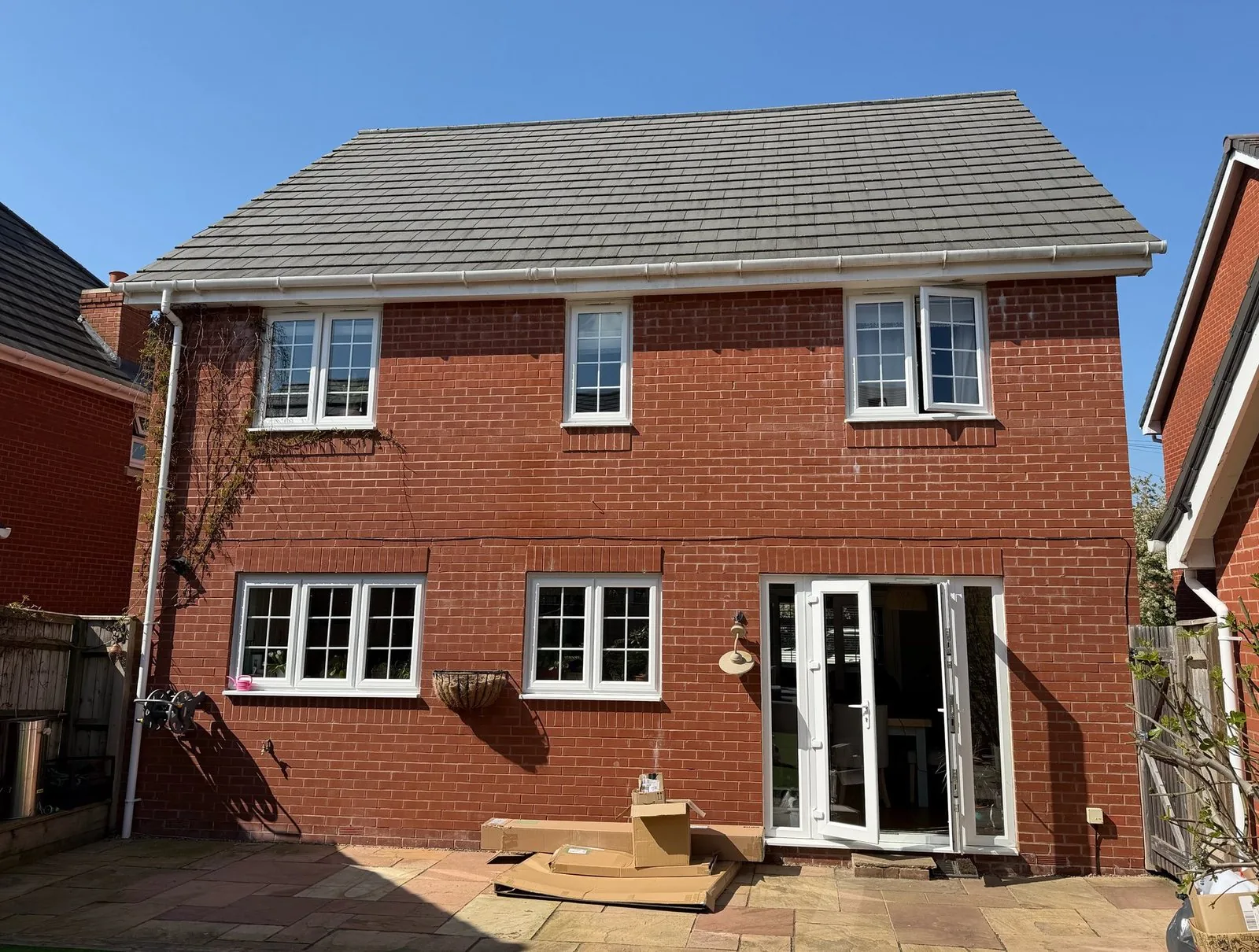 Completed solar array on front roof elevation at Wantage